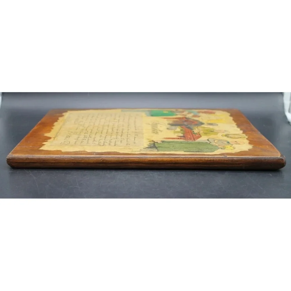 Vintage BarMaLee Reproduction Document Wood Plaque 11x15 Wall Decor